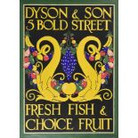 A. E. Halliwell (1905-1987) - Gouache - Poster - "Dyson and Son, 5 Bold Street, Fresh Fish and