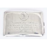 An Edward VII Silver Rectangular Cigarette Case, by A J Zimmerman Ltd, Birmingham 1902, of plain