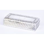 A William IV Silver Rectangular Snuff Box by Thomas Edwards, London 1834, with engine turned