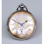 A Victorian Silver Cased Lever Pocket Watch, Two Other Pocket Watches and a Watch Movement, the