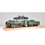 A Modern French Locomotive and Carriage "La Chapelle", "S.N.C.F.231-E-41", in green and gilt livery,