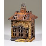 An American Cast Iron "State Bank"Money Box, Circa 1920, probably by Arcade, with much original