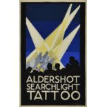 A. E. Halliwell (1905-1987) - Pencil and Gouache - Poster - "Aldershot Searchlight Tattoo", signed