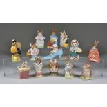 Thirteen Beswick Beatrix Potter Figures, including - "Sally Henny Penny" 4ins, "Tailor of