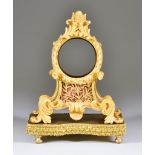 An Ormolu Clock Case of Rococo Design, 19th Century, to take 3ins diameter dial and movement, with