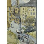 A. E. Halliwell (1905-1987) - Four watercolours - "From a Hotel Window, Innsbruck", Aug 1937, 15ins