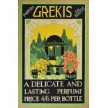 A. E. Halliwell (1905-1987) - Gouache - Poster - "Parfum Grekis from Boots", unsigned, circa