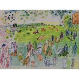 ***Raoul Dufy (1877-1953) - Limited edition coloured print - "Ascot 1935", signed, titled, dated,
