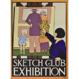A. E. Halliwell (1905-1987) - Gouache - Poster - "Sketch Club Exhibition", signed in pencil, circa
