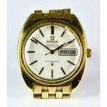 A 20th Century Gentleman's Automatic Movement Wristwatch by Omega, Model Constellation, gilt metal
