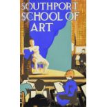 A. E. Halliwell (1905-1987) - Pencil and Goauche - Poster - "Southport School of Art", Circa