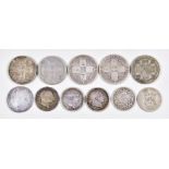 A Collection of British Pre-and Post-Decimal Mixed Coinage, including - three Victorian Gothic