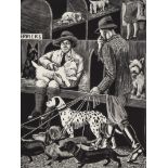 Tirzah Garwood (1908-1951) - Woodcut - "The Dog Show" (1929), No.132 of 500, 6.5ins x 5ins, framed