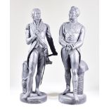 After Rene Charles Masse (1855-1913) - A Pair of Spelter Figures of Horatio Nelson and the 1st