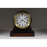 A Late 19th Century Birds Eye Maple and Ebonised Cased Mantel Clock by Henri Marc, Paris, the 5.