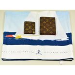 A Louis Vuitton of Paris Card Holder, Wallet and Commemorative Scarf