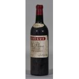 A Bottle of 1961 Lebegue Chateau Plince, Pomerol