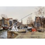 Michael John Hunt (1941) - Three oil paintings - Windmill, signed, board 10ins x 14ins, "Sutton