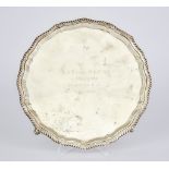 An Elizabeth II Silver Circular Salver by Garrard & Co. Ltd, London, 1967 the shaped and moulded rim