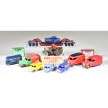 A Small Selection of Die Cast and Other Toys including - a Dinky die cast No.260 Morris Delivery Van