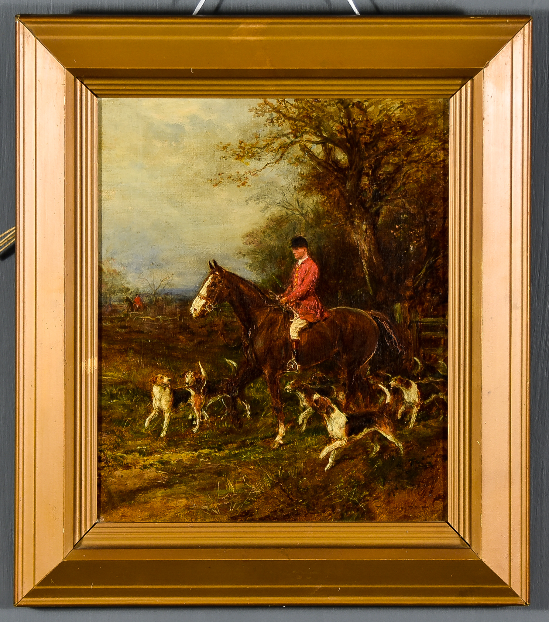 Heywood Hardy (1842-1933) - Oil painting - Huntsman and hounds, signed, canvas 12.25ins x 10. - Image 2 of 4