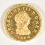 A George III Gilt Penny, 1806, fine