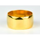 A 22ct Gold Wedding Band, Modern, size Q+, gross weight 8.5g