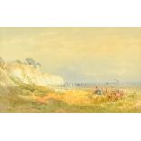 John Henry Mole (1814-1886) - Watercolour - "Pegwell Bay, Isle of Thanet", signed and dated 1867,