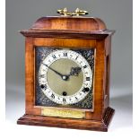 A Mid 20th Century English Walnut Cased Mantel Clock of 17th Century Design, No. 187861, the 6ins