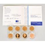 The Royal Sovereign Portrait Collection, set of eight, comprising - Victoria 1870, Sydney Mint, (