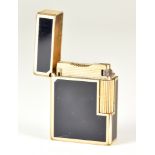 A Plated Enamelled Cigarette Lighter, Modern, by Dupont of Paris, 45mm x 55mm, in original box