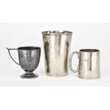 A George III Silver Beaker and Two Silver Christening Mugs, the beaker by Thomas Phipps & Edward