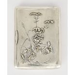 An Edward VII Silver Rectangular Snuff Box, by The Goldsmiths and Silversmiths Ltd, London, 1902, of