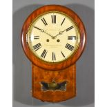 A 19th Century Mahogany Drop Dial Wall Clock, by J Tritschler & Co. 402 Oxford Street, W. London,