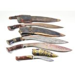 Four 20th Century Kukri Daggers, various