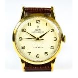 A Gentleman's 9ct Gold Cased Manual Wind Wristwatch, by Tudor (Rolex), retailed by Brown & Son