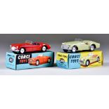 A Corgi Toys 302 "M.G.A. Sports Car", a Corgi Toys 305 "Triumph T.R.3" Sports Car and small