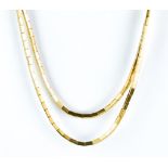An 18ct Gold Tube Link Necklace, Modern, 430mm overall, gross weight 32.1g