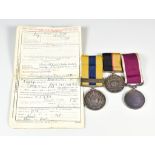 A Group of Three Medals to Private E. Lay, Grenadier Guards No. 3429, comprising - the Khedives