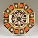 A Royal Crown Derby 1128 Old Imari Bone China Octagonal Dish, 9ins diameter