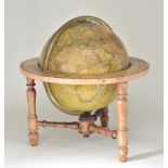A 12 Inch Terrestrial Globe By Crutchley's - "Crutchley's New Terrestrial Globe From The Most Recent