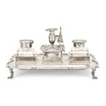 A Late Victorian Silver Rectangular Inkstand, by The Goldsmith and Silversmith Co. Ltd, London,