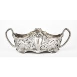 A German Silvery Metal Oval Two-Handled Jardiniere or Centrepiece, by Lazarus Posen of Berlin and