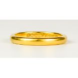 A 22ct Gold Wedding Band, Modern, size M, gross weight 3.7g