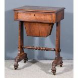 An Early Victorian Rosewood Rectangular Worktable, a Pair of Victorian Mahogany Balloon Back