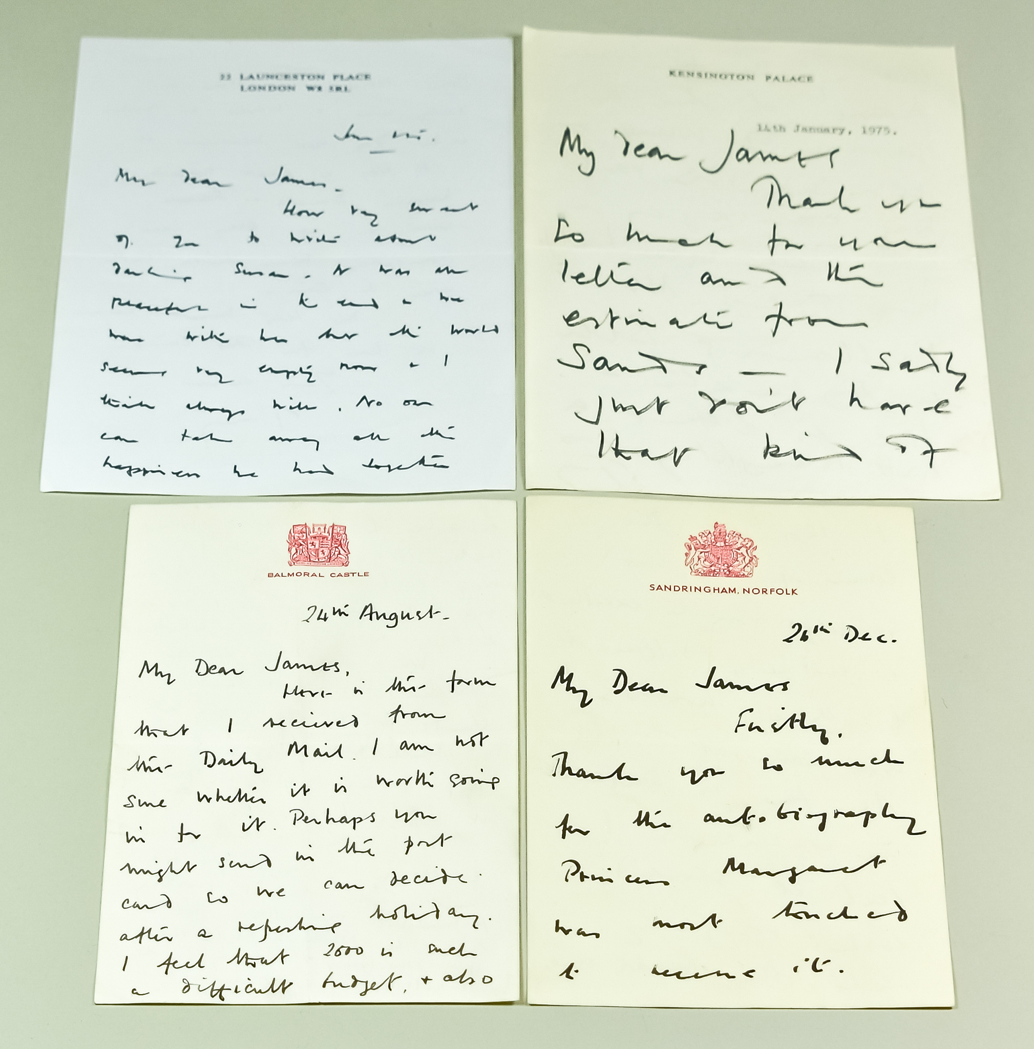 Antony Armstrong-Jones, First Earl of Snowdon (1930-2017) - A small archive of handwritten letters