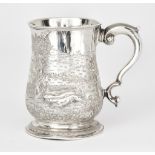 A George II Silver Baluster-Shaped Tankard, by Fuller White, London, 1759, with later repousse and