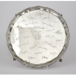 A George V Silver Circular Regimental Salver by The Goldsmith & Silversmith Co. Ltd, London, 1928,