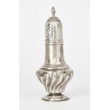 An Edward VII Silver Sugar Caster, by Joseph Rodgers & Sons, Sheffield, 1906, the domed cover with