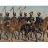 After Richard Simkin (1840-1926), and Others - Nine coloured lithographs - Indian Army subjects,